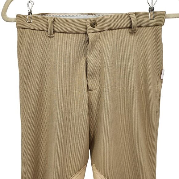 Devon Aire 501 Beige Fitted Equestrian Breeches Pants Child 10 - Picture 2 of 9